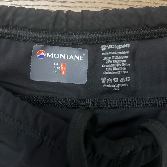 Montane black running tights pants Reflective zip - Picture 3 of 4